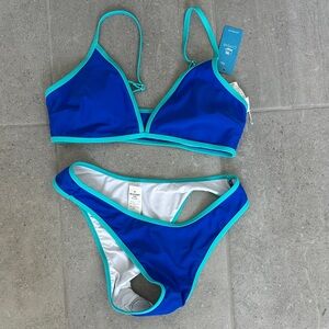 Cupshe Blue and Aqua Bikini Set